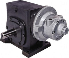 Gast - 1.7 hp Reversible Base Air Actuated Motor - 60:1 Gear Ratio, 50 Max RPM, 2-3/4" Shaft Length, 1-1/4" Shaft Diam - Industrial Tool & Supply