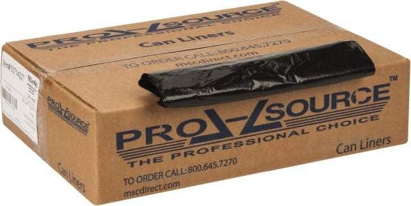 PRO-SOURCE - 1.35 mil Thick, Heavy-Duty Trash Bags - 33" Wide x 40" High, Black - Industrial Tool & Supply