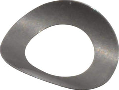 Gardner Spring - #5 Bolt, 0.135" ID, Grade 301 Stainless Steel, Curved Disc Spring - 0.245" OD, 0.049" High, 0.004" Thick - Industrial Tool & Supply