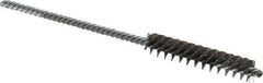 Made in USA - 5/16" Diam Helical Stainless Steel Tube Brush - Double Spiral, 0.005" Filament Diam, 1-1/2" Brush Length, 4" OAL, 1/8" Diam Galvanized Steel Shank - Industrial Tool & Supply