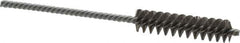 Made in USA - 3/8" Diam Helical Stainless Steel Tube Brush - Double Spiral, 0.005" Filament Diam, 1-1/2" Brush Length, 4" OAL, 1/8" Diam Galvanized Steel Shank - Industrial Tool & Supply