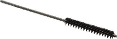 Made in USA - 1/4" Diam Helical Steel Tube Brush - Double Spiral, 0.005" Filament Diam, 1-1/2" Brush Length, 4" OAL, 0.091" Diam Stainless Steel Shank - Industrial Tool & Supply