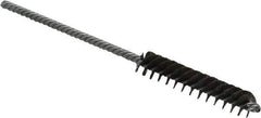 Made in USA - 5/16" Diam Helical Steel Tube Brush - Double Spiral, 0.005" Filament Diam, 1-1/2" Brush Length, 4" OAL, 1/8" Diam Galvanized Steel Shank - Industrial Tool & Supply