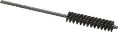 Made in USA - 3/8" Diam Helical Steel Tube Brush - Double Spiral, 0.005" Filament Diam, 1-1/2" Brush Length, 4" OAL, 1/8" Diam Galvanized Steel Shank - Industrial Tool & Supply