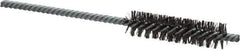 Made in USA - 1/2" Diam Helical Steel Tube Brush - Double Spiral, 0.006" Filament Diam, 2" Brush Length, 5" OAL, 0.162" Diam Galvanized Steel Shank - Industrial Tool & Supply