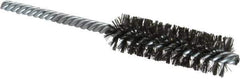 Made in USA - 3/4" Diam Helical Steel Tube Brush - Double Spiral, 0.006" Filament Diam, 2-1/2" Brush Length, 5-1/2" OAL, 0.237" Diam Galvanized Steel Shank - Industrial Tool & Supply