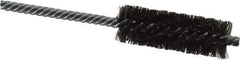 Made in USA - 7/8" Diam Helical Steel Tube Brush - Double Spiral, 0.006" Filament Diam, 2-1/2" Brush Length, 5-1/2" OAL, 0.237" Diam Galvanized Steel Shank - Industrial Tool & Supply