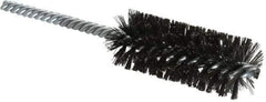 Made in USA - 1" Diam Helical Steel Tube Brush - Double Spiral, 0.006" Filament Diam, 2-1/2" Brush Length, 5-1/2" OAL, 0.237" Diam Galvanized Steel Shank - Industrial Tool & Supply