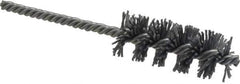 Made in USA - 1" Diam Helical Nylon Tube Brush - Single Spiral, 0.04" Filament Diam, 2-1/2" Brush Length, 5-1/2" OAL, 15/64" Diam Galvanized Steel Shank - Industrial Tool & Supply