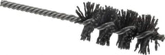 Made in USA - 1-1/4" Diam Helical Nylon Tube Brush - Single Spiral, 0.04" Filament Diam, 2-1/2" Brush Length, 5-1/2" OAL, 15/64" Diam Galvanized Steel Shank - Industrial Tool & Supply