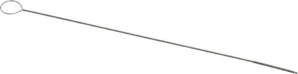 PRO-SOURCE - 1/2" Long x 1/32" Diam Stainless Steel Twisted Wire Bristle Brush - Single Spiral, 4" OAL, 0.003" Wire Diam, 0.024" Shank Diam - Industrial Tool & Supply