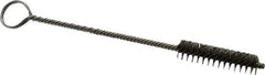 Made in USA - 1-1/2" Long x 3/8" Diam Stainless Steel Twisted Wire Bristle Brush - Double Spiral, 5-1/2" OAL, 0.005" Wire Diam, 0.085" Shank Diam - Industrial Tool & Supply