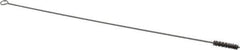 Made in USA - 1-1/2" Long x 3/8" Diam Stainless Steel Twisted Wire Bristle Brush - Double Spiral, 18" OAL, 0.003" Wire Diam, 0.085" Shank Diam - Industrial Tool & Supply