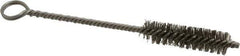 Made in USA - 2" Long x 1/2" Diam Stainless Steel Twisted Wire Bristle Brush - Double Spiral, 5-1/2" OAL, 0.006" Wire Diam, 0.11" Shank Diam - Industrial Tool & Supply