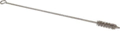 Made in USA - 2-1/2" Long x 3/4" Diam Stainless Steel Twisted Wire Bristle Brush - Double Spiral, 18" OAL, 0.006" Wire Diam, 0.162" Shank Diam - Industrial Tool & Supply