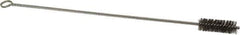 Made in USA - 2-1/2" Long x 7/8" Diam Stainless Steel Twisted Wire Bristle Brush - Double Spiral, 18" OAL, 0.006" Wire Diam, 0.162" Shank Diam - Industrial Tool & Supply