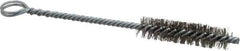 Made in USA - 2" Long x 1/2" Diam Stainless Steel Twisted Wire Bristle Brush - Double Spiral, 5-1/2" OAL, 0.006" Wire Diam, 0.162" Shank Diam - Industrial Tool & Supply