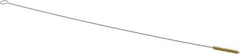 Made in USA - 1-1/2" Long x 1/4" Diam Brass Twisted Wire Bristle Brush - Double Spiral, 18" OAL, 0.003" Wire Diam, 0.091" Shank Diam - Industrial Tool & Supply