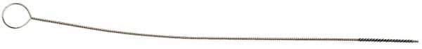 PRO-SOURCE - 4-1/2" Long x 1/2" Diam Horsehair Bristle Brush - Single Spiral, 42" OAL, 0.005" Filament Diam, 0.142" Shank Diam - Industrial Tool & Supply