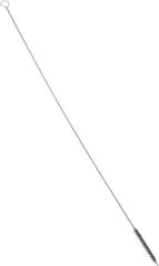 PRO-SOURCE - 4-1/2" Long x 1/2" Diam Nylon Bristle Brush - Single Spiral, 42" OAL, 0.01" Filament Diam, 0.142" Shank Diam - Industrial Tool & Supply