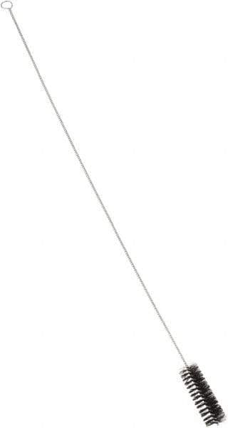 PRO-SOURCE - 4-1/2" Long x 1-1/2" Diam Nylon Bristle Brush - Single Spiral, 40-1/2" OAL, 0.01" Filament Diam, 0.205" Shank Diam - Industrial Tool & Supply