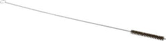 PRO-SOURCE - 4" Long x 1/2" Diam Horsehair Bristle Brush - Single Spiral, 26" OAL, 0.012" Filament Diam, 0.11" Shank Diam - Industrial Tool & Supply