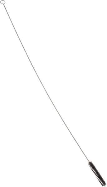 PRO-SOURCE - 4-1/2" Long x 3/4" Diam Horsehair Bristle Brush - Single Spiral, 42" OAL, 0.008" Filament Diam, 0.142" Shank Diam - Industrial Tool & Supply