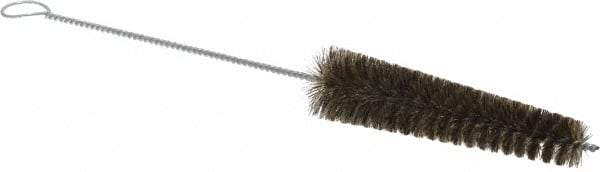 PRO-SOURCE - 5" Long x 1-1/4" Diam Horsehair Bristle Brush - Single Spiral, 12" OAL, 0.008" Filament Diam, 0.142" Shank Diam - Industrial Tool & Supply