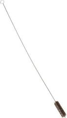PRO-SOURCE - 4-1/2" Long x 1-1/4" Diam Horsehair Bristle Brush - Single Spiral, 40-1/2" OAL, 0" Filament Diam, 0.187" Shank Diam - Industrial Tool & Supply