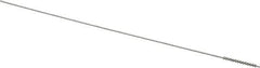 Made in USA - 0.05" Diam Helical Stainless Steel Tube Brush - Single Spiral, 0.003" Filament Diam, 1/2" Brush Length, 4" OAL, 0.024" Diam Stainless Steel Shank - Industrial Tool & Supply