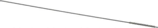 Made in USA - 1.5mm Diam Helical Stainless Steel Tube Brush - Single Spiral, 0.003" Filament Diam, 5/8" Brush Length, 4" OAL, 0.032" Diam Stainless Steel Shank - Industrial Tool & Supply