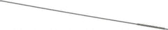 Made in USA - 1.5mm Diam Helical Stainless Steel Tube Brush - Single Spiral, 0.003" Filament Diam, 5/8" Brush Length, 4" OAL, 0.032" Diam Stainless Steel Shank - Industrial Tool & Supply