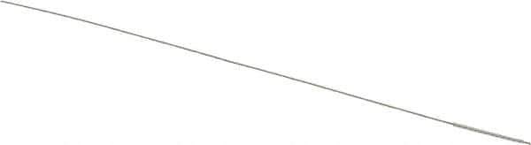 Made in USA - 0.032" Diam Helical Nylon Tube Brush - 0.008" Filament Diam, 1/2" Brush Length, 4" OAL, 0.026" Diam Stainless Steel Shank - Industrial Tool & Supply