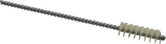 Made in USA - 0.313" Diam Helical Nylon Tube Brush - 0.008" Filament Diam, 1" Brush Length, 5" OAL, 0.11" Diam Galvanized Steel Shank - Industrial Tool & Supply