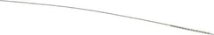 Made in USA - 1mm Diam Helical Nylon Tube Brush - 0.008" Filament Diam, 5/8" Brush Length, 4" OAL, 0.016" Diam Stainless Steel Shank - Industrial Tool & Supply
