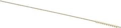 Made in USA - 2.5mm Diam Helical Nylon Tube Brush - 0.008" Filament Diam, 3/4" Brush Length, 4" OAL, 0.043" Diam Stainless Steel Shank - Industrial Tool & Supply