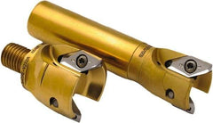 Seco - 1" Cutting Diam, 1" Shank Diam, Straight Shank Indexable Copy End Mill - 2 Inserts, VPGX 2206..E.-E10 Insert, R217.97 Toolholder, Through Coolant - Industrial Tool & Supply