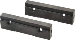 Snap Jaws - 4" Wide x 1.155" High x 0.55" Thick, Step Vise Jaw - Hard, Steel, Fixed Jaw, Compatible with 4" Vises - Industrial Tool & Supply