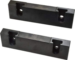 Snap Jaws - 6" Wide x 1.53" High x 0.73" Thick, Flat/No Step Vise Jaw - Hard, Steel, Fixed Jaw, Compatible with 6" Vises - Industrial Tool & Supply