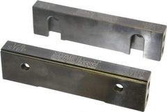 Snap Jaws - 6" Wide x 1.53" High x 0.73" Thick, Step Vise Jaw - Hard, Steel, Fixed Jaw, Compatible with 6" Vises - Industrial Tool & Supply