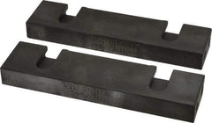 Snap Jaws - 8" Wide x 2.03" High x 0.98" Thick, Step Vise Jaw - Hard, Steel, Fixed Jaw, Compatible with 8" Vises - Industrial Tool & Supply