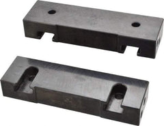 Snap Jaws - 6" Wide x 1-3/4" High x 1" Thick, Flat/No Step Vise Jaw - Soft, Steel, Fixed Jaw, Compatible with 6" Vises - Industrial Tool & Supply