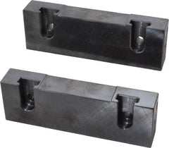 Snap Jaws - 6" Wide x 2" High x 1" Thick, Flat/No Step Vise Jaw - Soft, Steel, Fixed Jaw, Compatible with 6" Vises - Industrial Tool & Supply