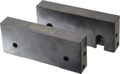 Snap Jaws - 6" Wide x 2-1/2" High x 1" Thick, Flat/No Step Vise Jaw - Soft, Steel, Fixed Jaw, Compatible with 6" Vises - Industrial Tool & Supply