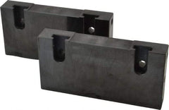 Snap Jaws - 6" Wide x 3" High x 1" Thick, Flat/No Step Vise Jaw - Soft, Steel, Fixed Jaw, Compatible with 6" Vises - Industrial Tool & Supply