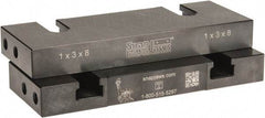 Snap Jaws - 8" Wide x 3" High x 1" Thick, Flat/No Step Vise Jaw - Soft, Steel, Fixed Jaw, Compatible with 8" Vises - Industrial Tool & Supply
