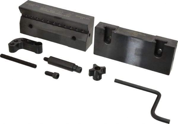 Snap Jaws - 6" Wide x 3-1/8" High x 1" Thick, V-Groove Vise Jaw - Steel, Fixed Jaw, Compatible with 6" Vises - Industrial Tool & Supply