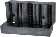 Snap Jaws - 6" Wide x 1-1/8" High x 1/16" Thick, V-Groove Vise Jaw - Steel, Fixed Jaw, Compatible with 6" Vises - Industrial Tool & Supply