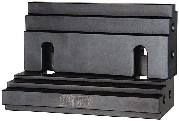 Snap Jaws - 6" Wide x 2-3/4" High x 2-1/2" Thick, Triple Step Vise Jaw - Soft, Steel, Fixed Jaw, Compatible with 6" Vises - Industrial Tool & Supply