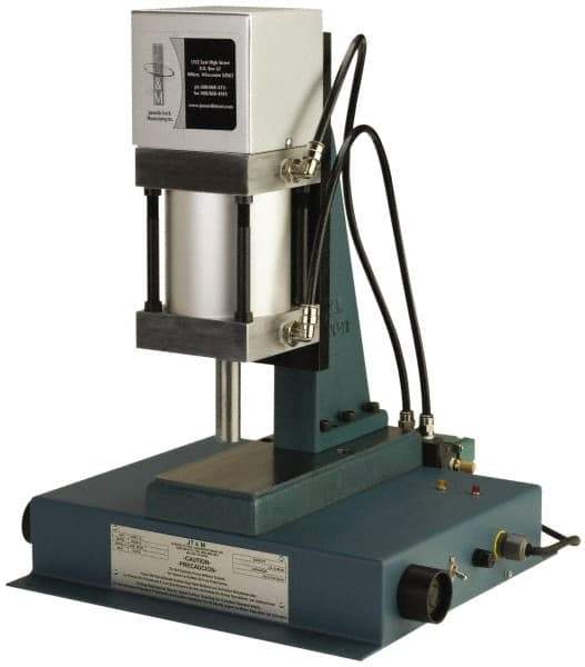 JT&M - 1" Ram, 4-13/16" Throat Depth, 2,350 Lb Pneumatic Arbor Press - 5-3/4" Max Work Height x 14-1/4" Max Work Width, 18.38" Base Width x 18.62" Base Depth - Industrial Tool & Supply